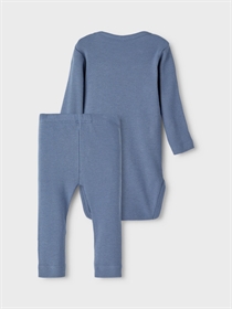 NAME IT Rib Baby Sæt Lamar China Blue